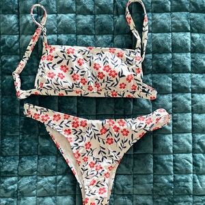 SHEIN Floral Bikini - Red and White